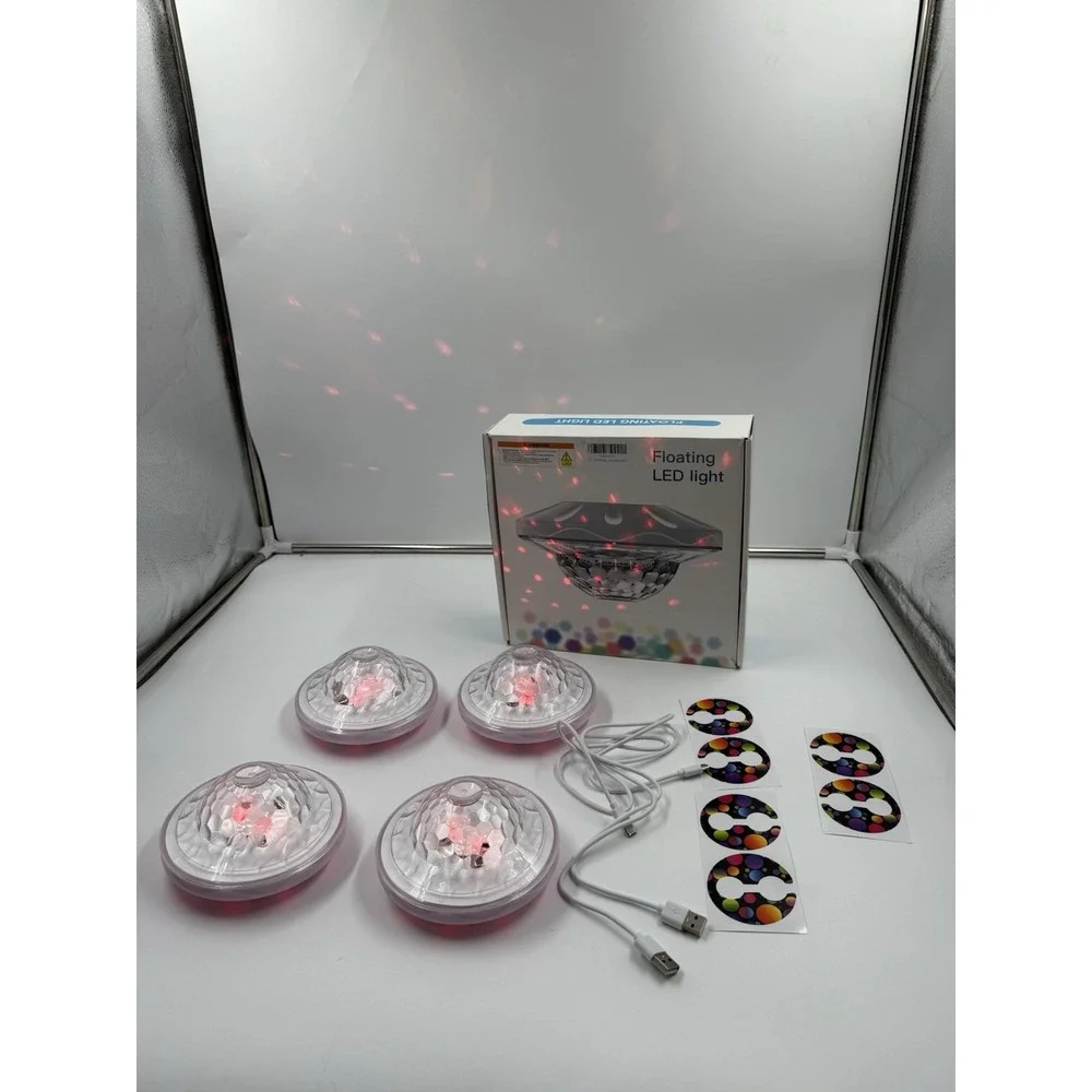 Floating Pool Lights, Lights for Inground Pools with 6 Dynamic 4 Pack No Remote